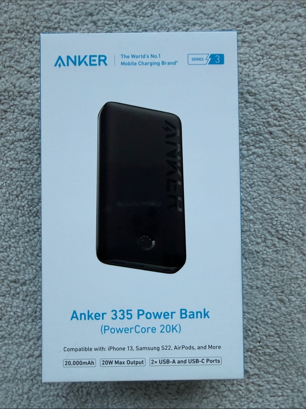 Anker 335 Power Bank (PowerCore 20K) - Black